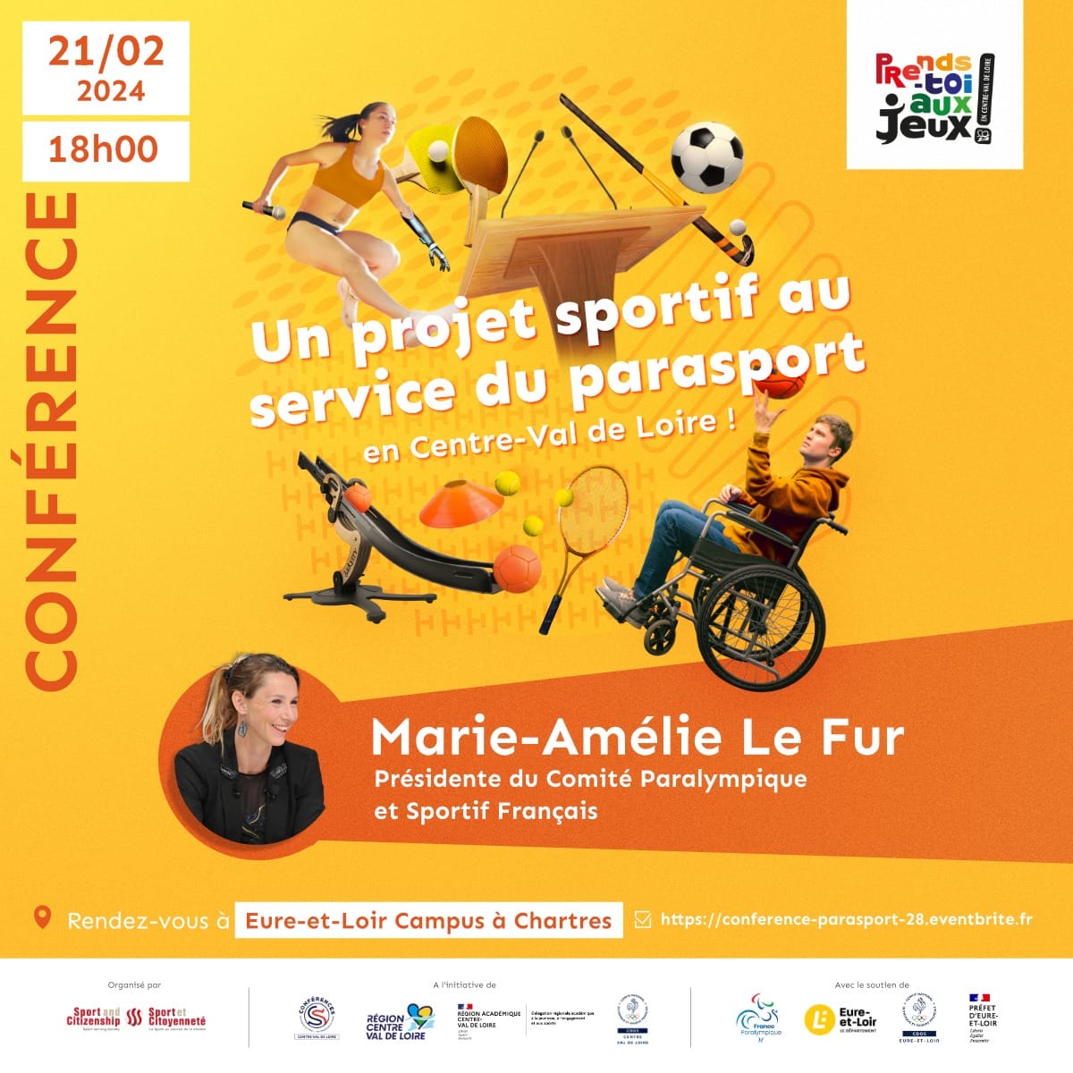 Conférence en Eure-et-Loir :  " le projet sportif au service du parasport en Centre-Val de Loire "